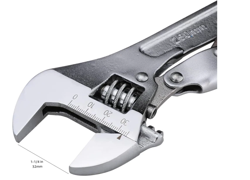 Llave ajustable de bloqueo, 10 pulgadas X 2,7 pulgadas X 0,75 pulgadas... Foto 3 de 4