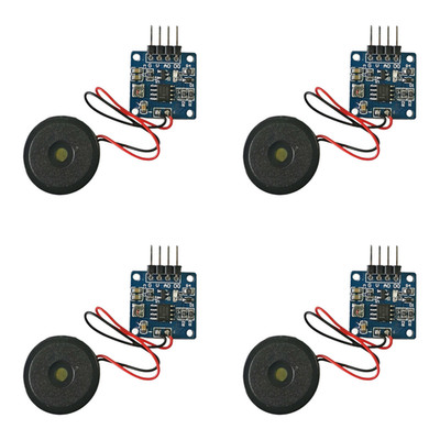 4 Stück Elektronischer Vibrationssensor Piezoelektrisches Summermodul 5 V DC Ve