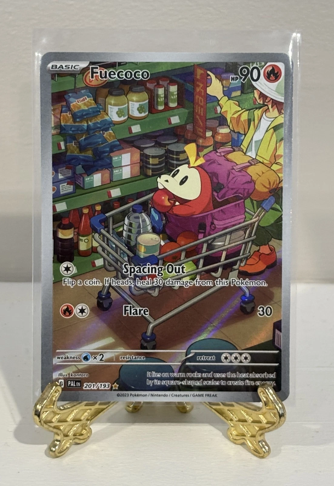 Pokemon Card TCG Fuecoco Illustration Rare 201/193 Paldea Evolved Lightly Played