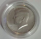 2014 D KENNEDY HALF  90 % SILVER SATIN HIGH RELEIF FROM 50th ANNIVERSARY SET