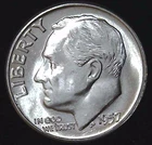 1957-P 10C Roosevelt Dime BU 90% Silver 26owt0306-2