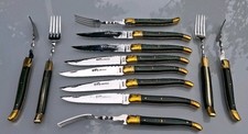 Luxuri&ouml;ses Laguiole Besteck Set f&uuml;r 6 Personen Steakmesser und Gabel von Artos