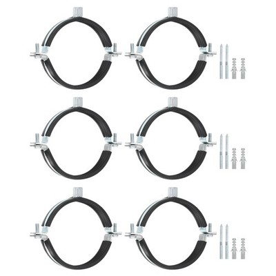 6Pcs Adjustable Pipe Bracket Clamp 4''102mm Wall Ceiling Mount Support