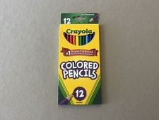 12 Pack Non-toxic Crayola Bright  Bold Colored Pre-Sharpened Pencils-New In Box
