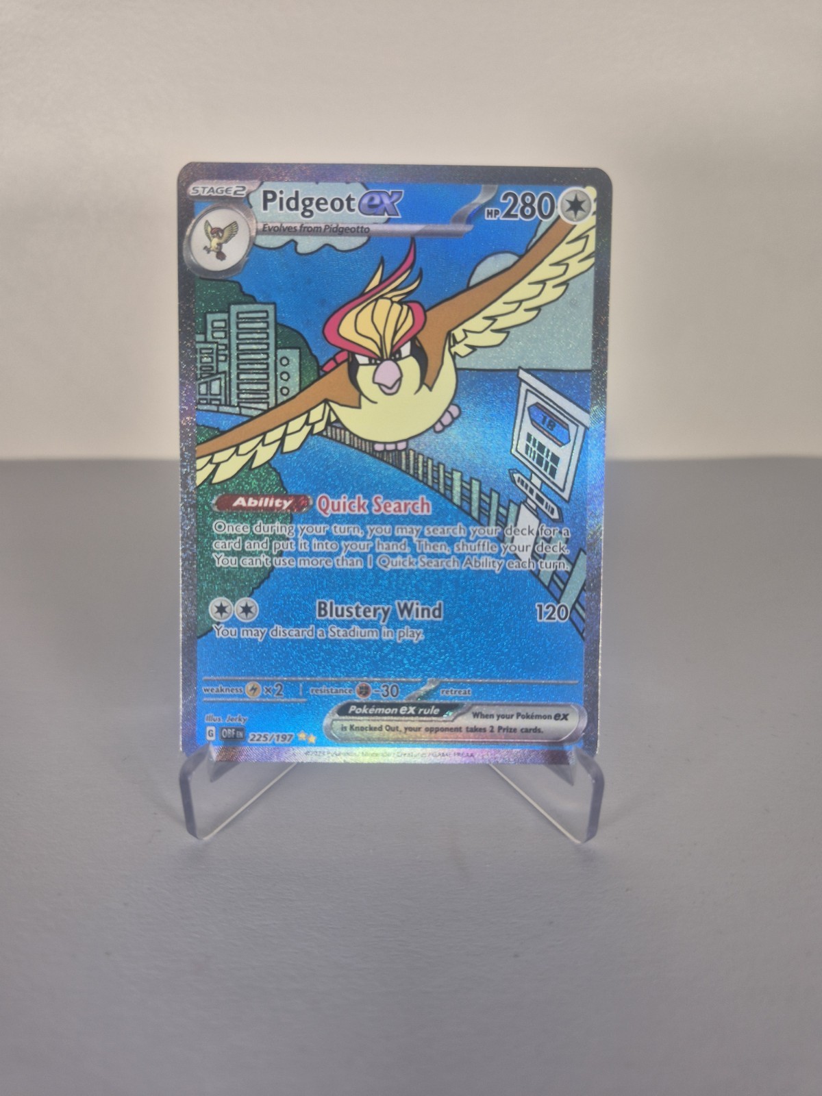 Pidgeot ex 225/197 NM Obsidian Flames Special Illustration Rare Pokemon
