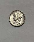 1945-P Philadelphia Mercury Winged Head Liberty Dime, US 10c Silver Coin, UNC BU
