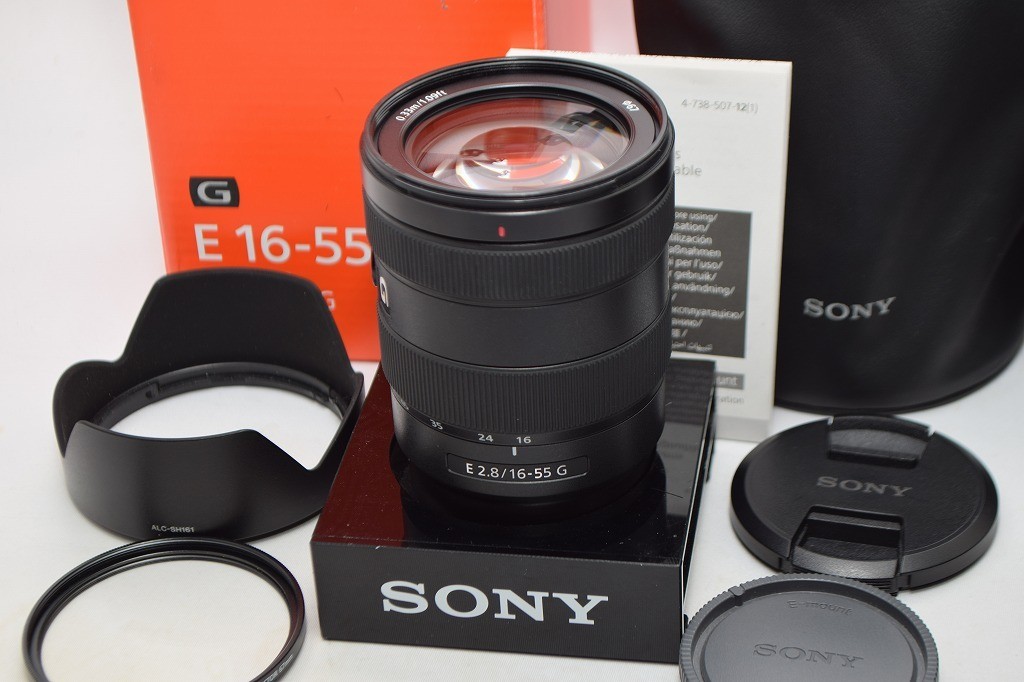 SONY E 16-55mm F2.8 G SEL1655G with original box, bonus item, and