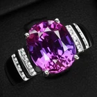 Delicate Lavender Purple Sapphire 5.35Ct 925 Sterling Silver White Gold Rings