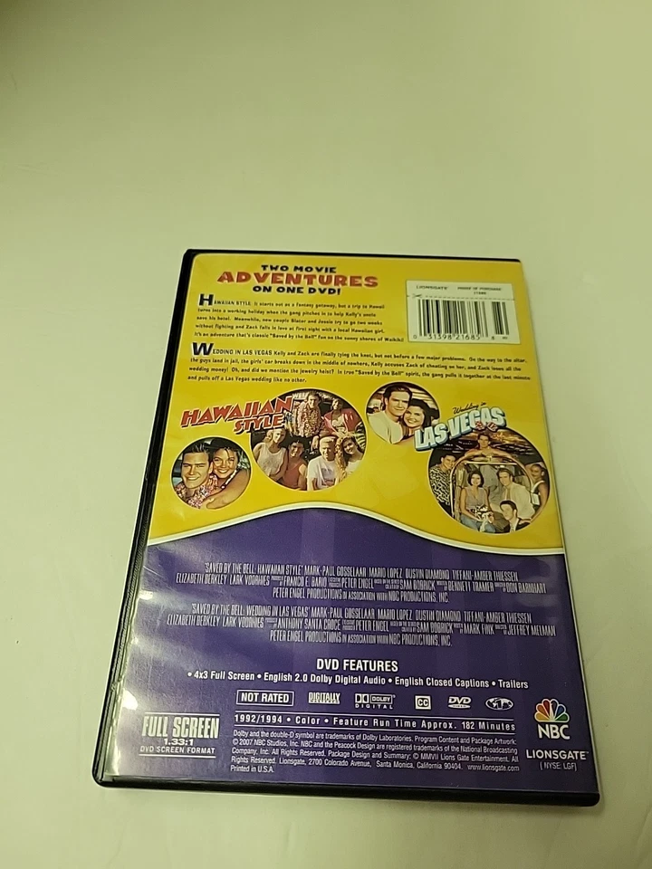 Saved by the Bell: Hawaiian Style & Wedding in Las Vegas Double Feature DVD - Image 4 of 4