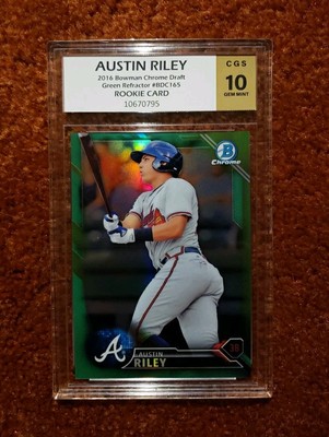 *AUSTIN RILEY* 2016 Bowman Chrome Draft GREEN Refractor #BDC165 *CGS 10*