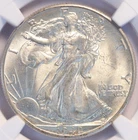 1942 D Walking Liberty Half Dollar, NGC MS65, Brilliant White Gem, Tough Date!