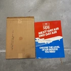 Vintage UPS Next Day Air 2nd Day Air Metal Advertising Aviation Sign 17x23