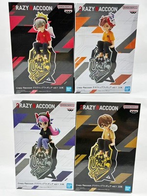 Crazy Raccoon Desktop Figure Vol.1 Set 4 Daruma Jasper Selly Arisakaaa Banpresto
