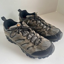 Merrell Moab Hiking Shoes Mens 11.5 Beluga Gray Suede Mesh Vibram J88629