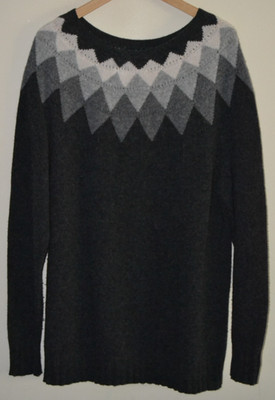 Grauer Damenpullover Voyage by Marina Rinaldi 100% Schurwolle Größe M