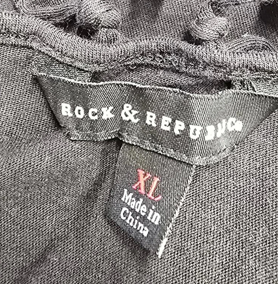 Rock & Republic Black Sleeveless Knit Tee with Macrame Detail XL - Image 2 of 4