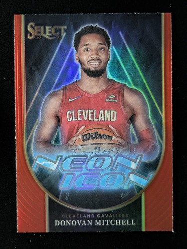 2023-24 Panini Select DONOVAN MITCHELL Red Prizm Neon Icon Cavaliers #19