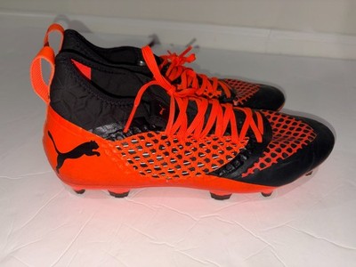 Puma Future 2.2 Netfit FG/AG Men's Soccer Cleats Size 9 Orange Black