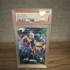 Panini 2024 Prizm Drake Maye Fireworks Green Ice Prizm Rookie #22 PSA 10