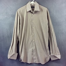 Marco Valentino Milano Dress Shirt Flip Cuff Men's Medium Italian Made Striped