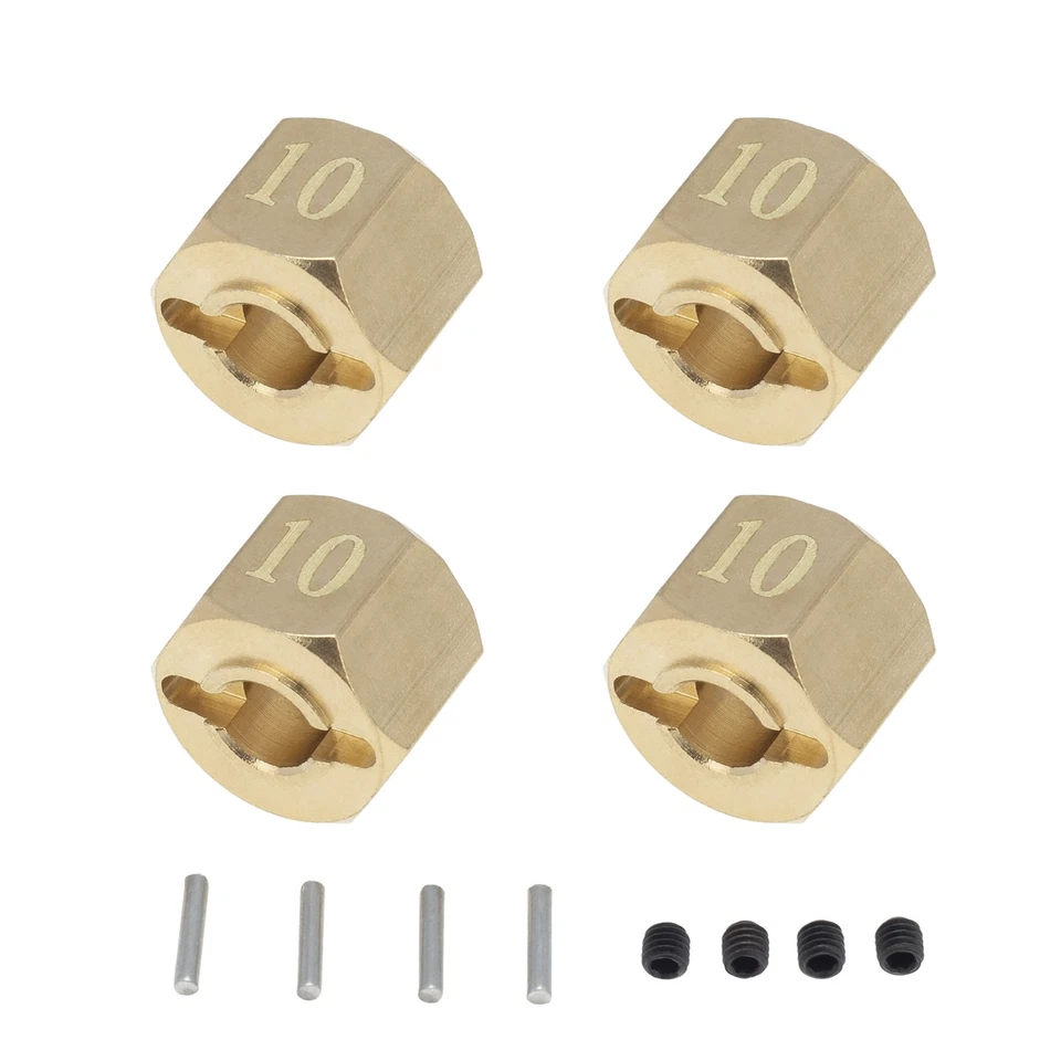 4x Wheel Hex Hub 10mm For Axial SCX10 90046 RR10 RGT 86100 MST GEN 8 RC Crawler. - Image 2 of 4