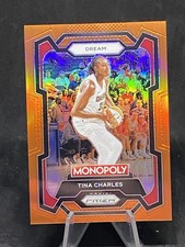 Tina Charles 2024 Panini Prizm Monopoly WNBA Orange SP /124 Card #71 Atlanta