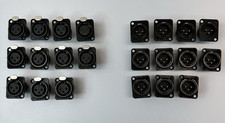 LOT of 22 Neutrik NC3FD NC3MD-S-1-B 3-Pin XLR Chassis Panel Mount Screw Terminal
