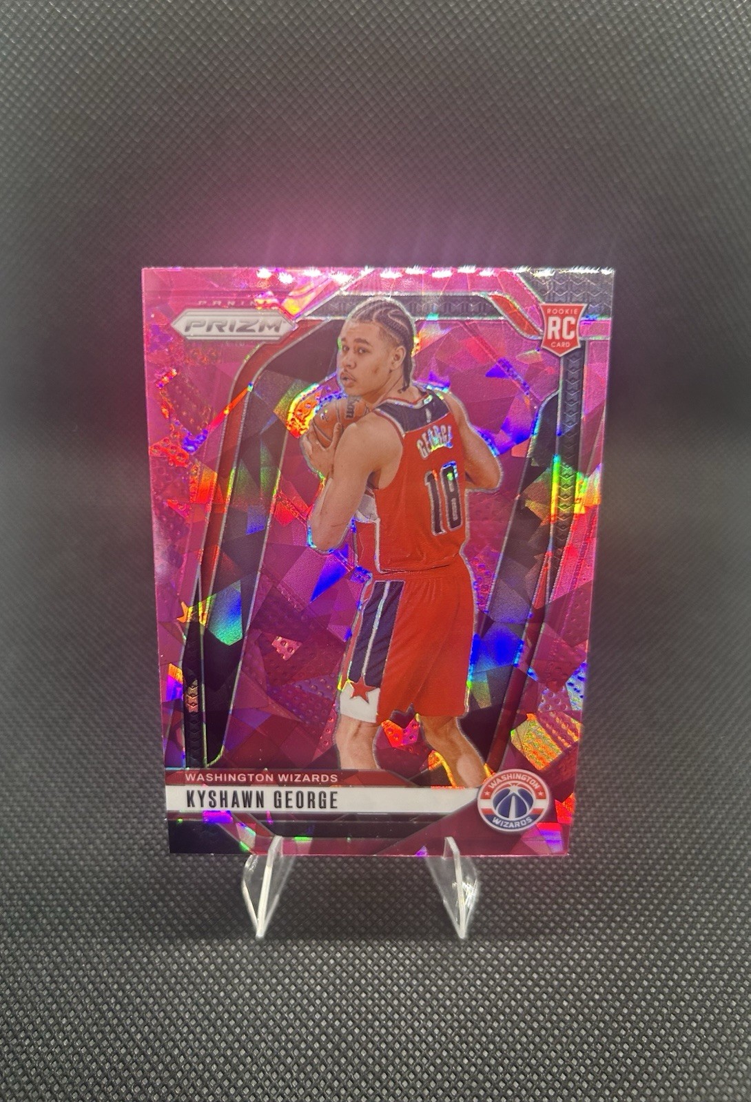 2024-2025 Panini Prizm Kyshawn George #257 Pink Ice Prizm Rookie Card