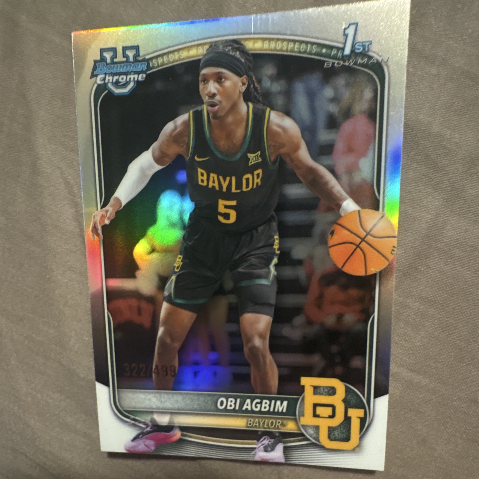 Topps 2025-26 Bowman Chrome Prospects Obi Agbim RC BCP-9 Refractor /499