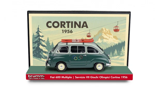 Brumm S2601 1/43 Fiat 600 Multipla GrüN 1956 Modellauto Sedan OVP Mit Etui-image