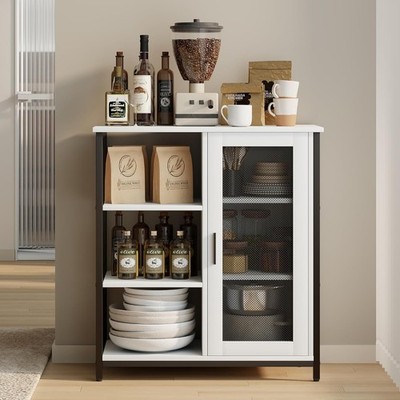 SOMT Mini Coffee Bar Cabinet with Stora, 27.5'' Small Kitchen Bar