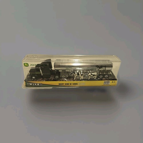 Ertl 1/64 Scale John Deere Dairy Semi With Cows NIB - Picture 1 of 11