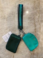 Lululemon Dual Pouch Wristlet Keychain (Paradise Green & Vapor)