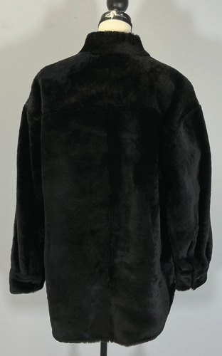 Marni Wendemantel Damen Größe 38 IT Schwarz Leder Lammfell Neu mit Etikett - Bild 4 von 12