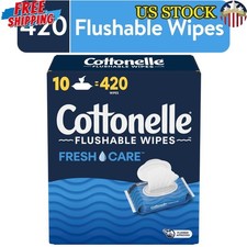 Flushable Wipes Adult Hypoallergenic 100 Septic Safe Resealable 10 Packs New