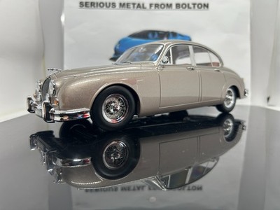 KK SCALE 181012S 1959 JAGUAR MK11 3.8 PEARL SILVER BROWN INTERIOR RHD 1:18 SCALE