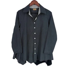 Tulip Womens Sz XS Wearable Art to Wear Blouse Shirt Top Black Unique Artsy