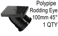 Polypipe 110mm 45 Degree Rodding Eye Terminal Plastic Square Socket Tail pushfit