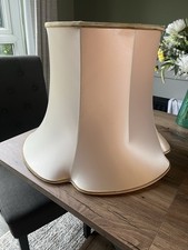 Vintage Large BellShaped Lined Standard LampShade 16 High Slight Damage See Pics