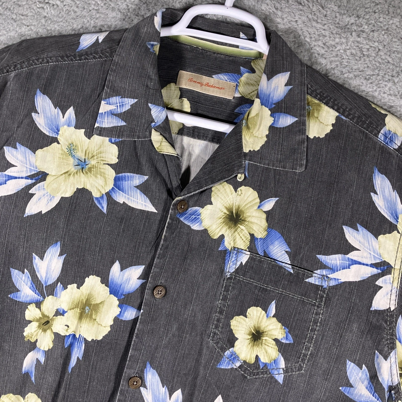 Tommy Bahama Hawaiian Silk Camp Shirt Mens XL Floral Beachcore VSCO Resortwear