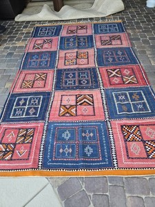 Authentic Moroccan Rug 77.5 inches wide 123 inches long
