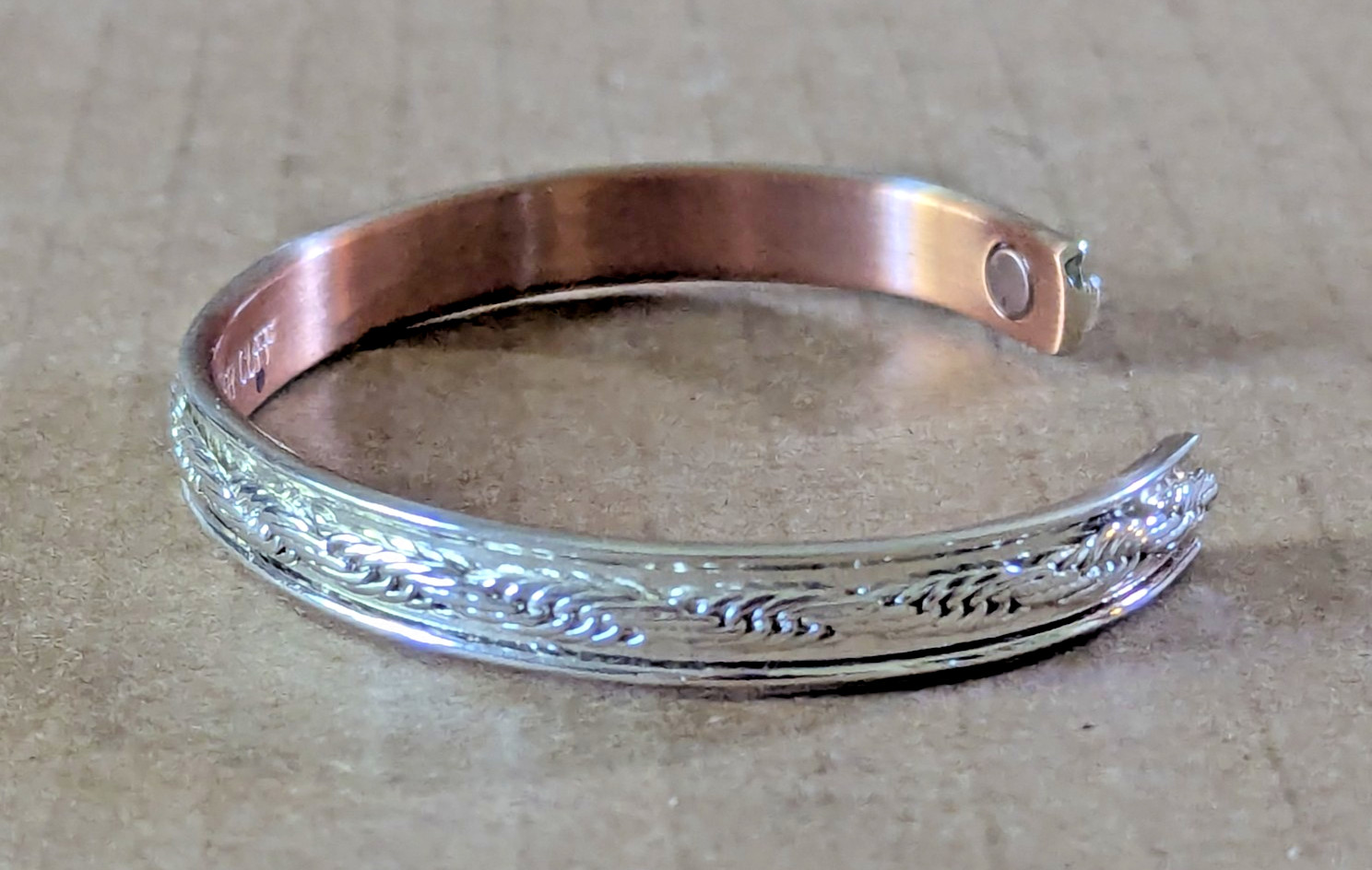 Vintage Solid Copper Cuff Bracelet - image 2