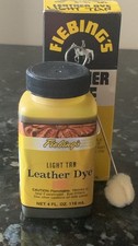 NEW Fiebing's Leather Dye w/ wool dauber / application LIGHT TAN