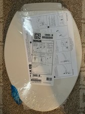 Kohler Highline Elongated Grip Tight Bumpers, Soft Close Plastic Toilet Seat