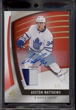 2017-18 SP Game Used Auston Matthews Red Spectrum Patch Auto SSP /5