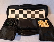 Chess Set Triple Weighted Staunton Tournament Chess Set with Board & Travel Bag