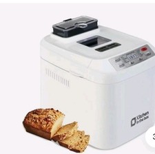 Kitchen in the Box KBM18 2lb Bread Machine with Auto Fruit Nut Dispenser, White