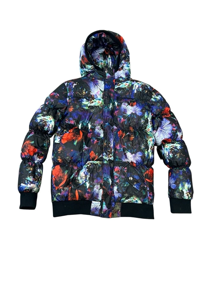 Appaman Kids Girls 14 Floral Warm Down Hooded Coat Jacket Puffer Down Winter - Image 2 of 4