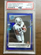Henry Ruggs Iii 2020 Panini Donruss vista previa óptica - azul #P308 PSA 10