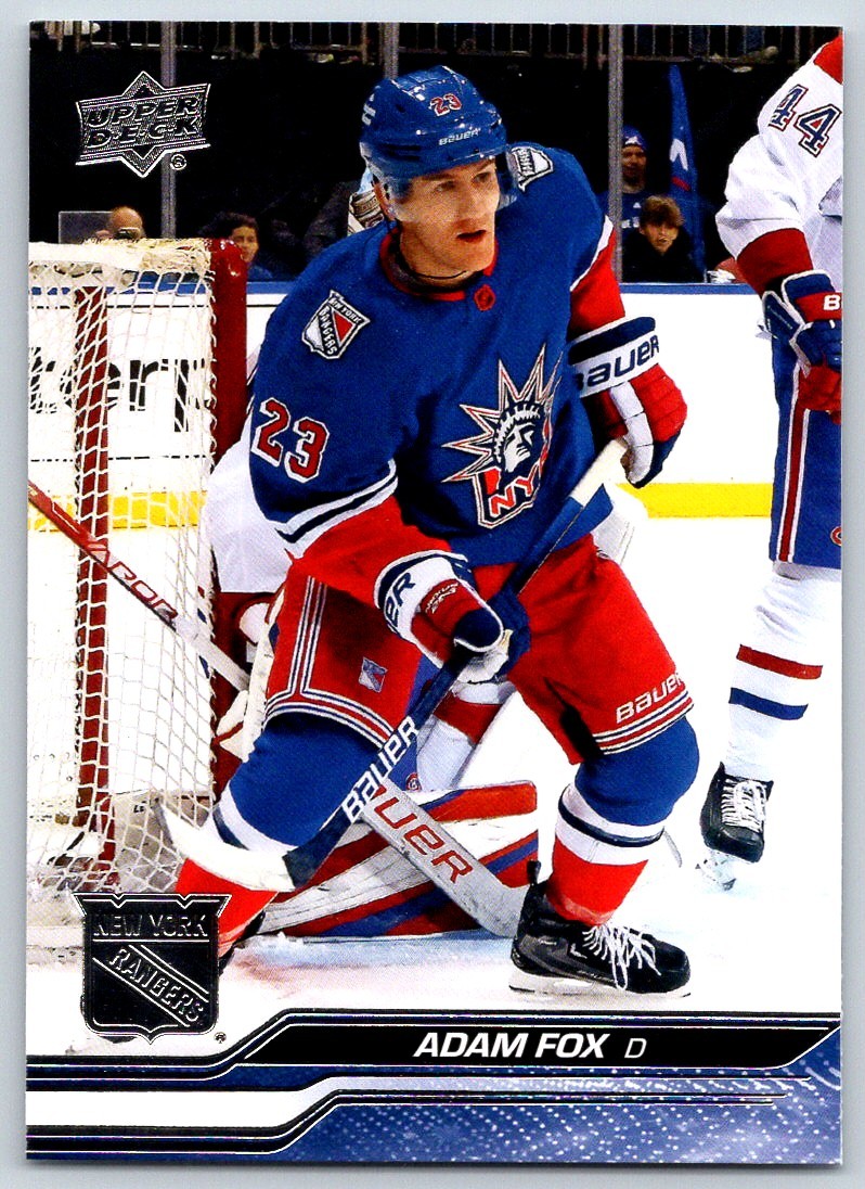 2023-24 Upper Deck Series 1 ADAM FOX #124 New York Rangers